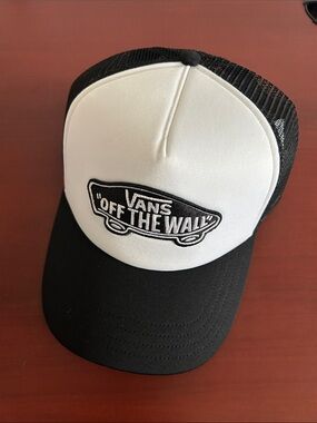 Vans Black and White Logo Trucker Hat